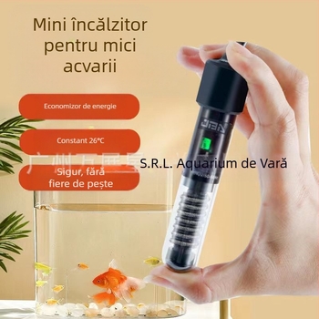 Bara de încălzire automată pentru acvariu, temperatură constantă, corp din sticlă, 25–50W, 0,5 kg, Jingbang, potrivită pentru acvarii mici cu pești și țestoase