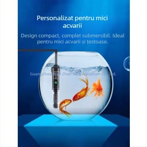 Bara de încălzire automată pentru acvariu, temperatură constantă, corp din sticlă, 25–50W, 0,5 kg, Jingbang, potrivită pentru acvarii mici cu pești și țestoase