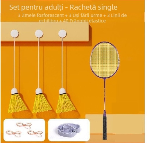 Antrenor de badminton, cadru din aliaj de fier, 95–100 g, mâner G2, raquetă lovire directă