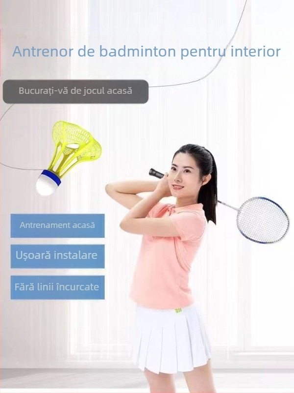 Antrenor de badminton, cadru din aliaj de fier, 95–100 g, mâner G2, raquetă lovire directă