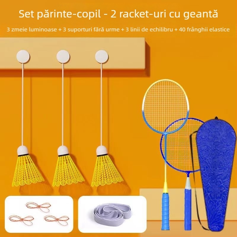 Antrenor de badminton, cadru din aliaj de fier, 95–100 g, mâner G2, raquetă lovire directă