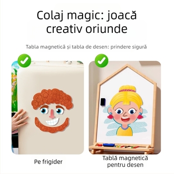 Interesting DIY Blocuri Puzzle Magnetice 3D din Plastic pentru Copii 4–6 ani