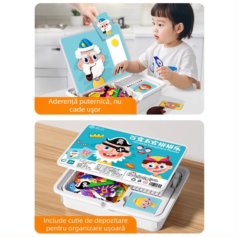 Interesting DIY Blocuri Puzzle Magnetice 3D din Plastic pentru Copii 4–6 ani