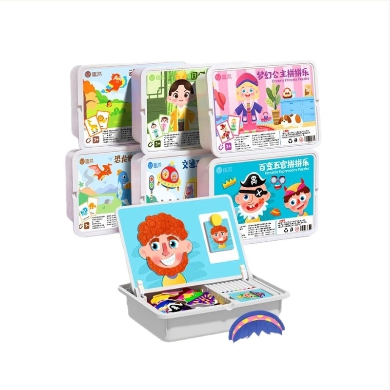 Interesting DIY Blocuri Puzzle Magnetice 3D din Plastic pentru Copii 4–6 ani