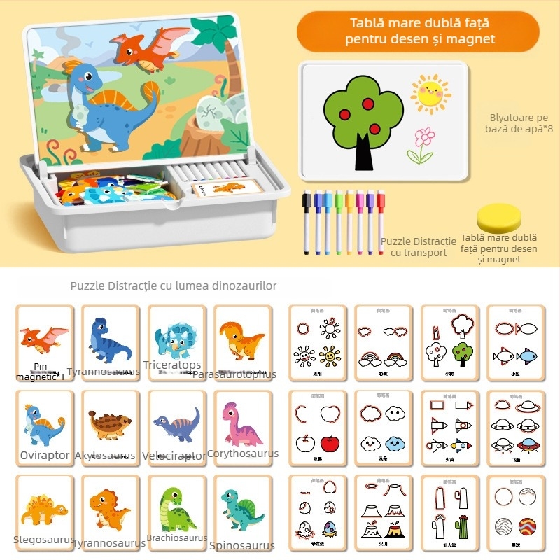 Interesting DIY Blocuri Puzzle Magnetice 3D din Plastic pentru Copii 4–6 ani