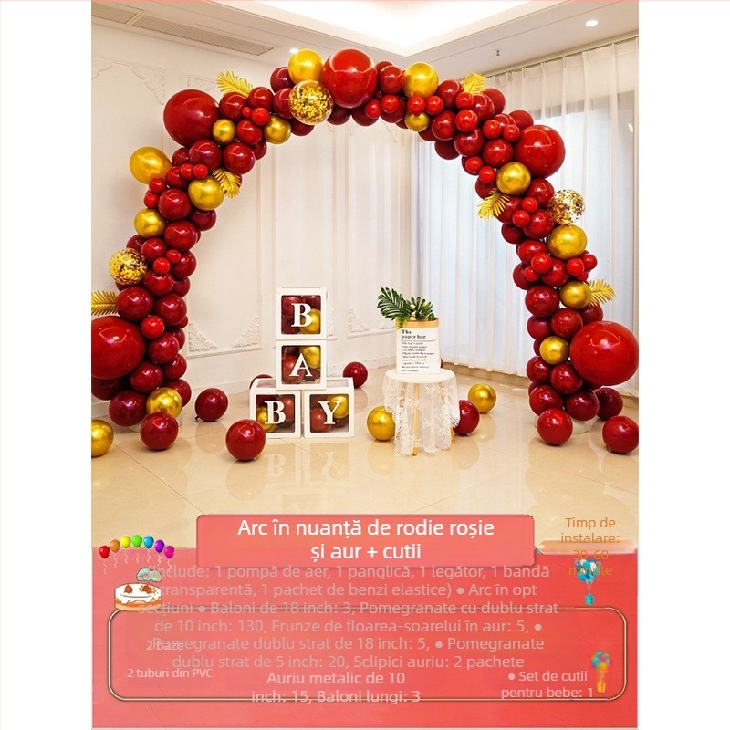 Arkă de baloane din latex, formă extraterestră, brand Quiet, fără logo, tip balon: latex