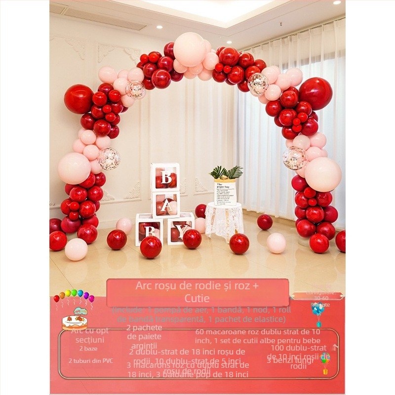 Arkă de baloane din latex, formă extraterestră, brand Quiet, fără logo, tip balon: latex