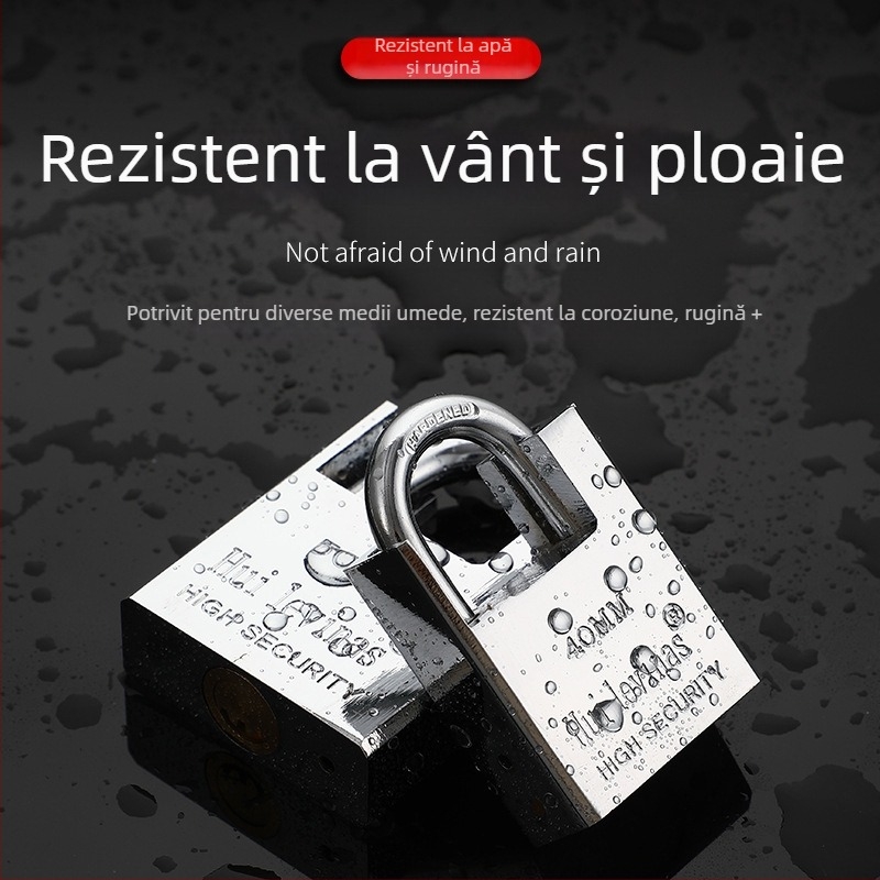 Lacăt de uz casnic Flat Ring, model g-type, din cupru, pentru uși mici, protecție la incendiu