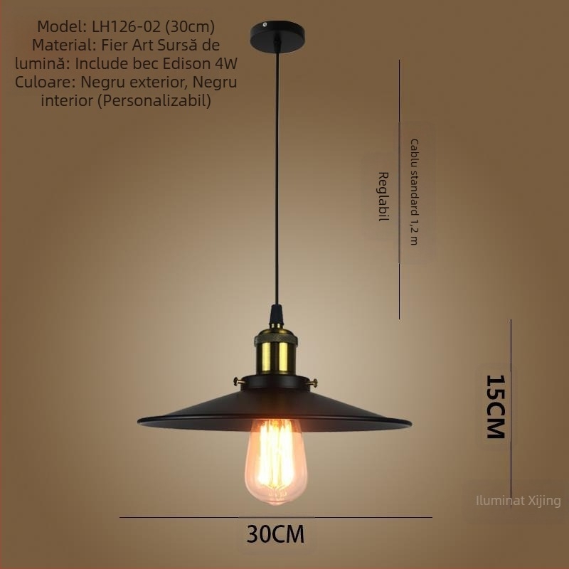 Candelabru din fontă cu LED, cu o singură gură de lumină, potrivit pentru coridor și restaurant