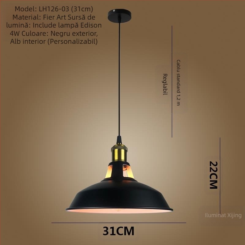 Candelabru din fontă cu LED, cu o singură gură de lumină, potrivit pentru coridor și restaurant