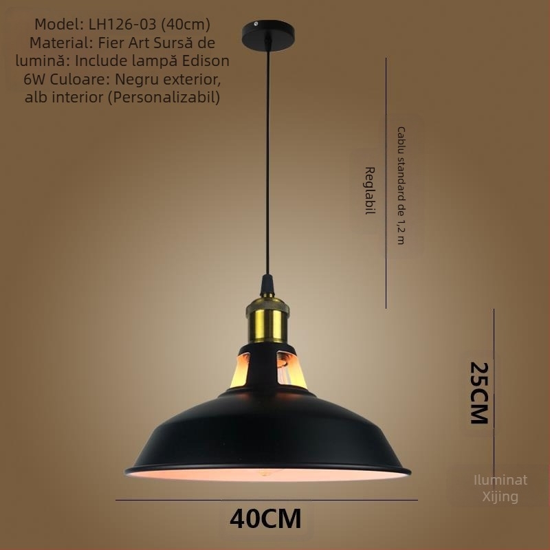 Candelabru din fontă cu LED, cu o singură gură de lumină, potrivit pentru coridor și restaurant