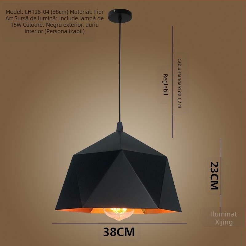 Candelabru din fontă cu LED, cu o singură gură de lumină, potrivit pentru coridor și restaurant