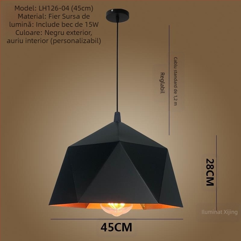 Candelabru din fontă cu LED, cu o singură gură de lumină, potrivit pentru coridor și restaurant