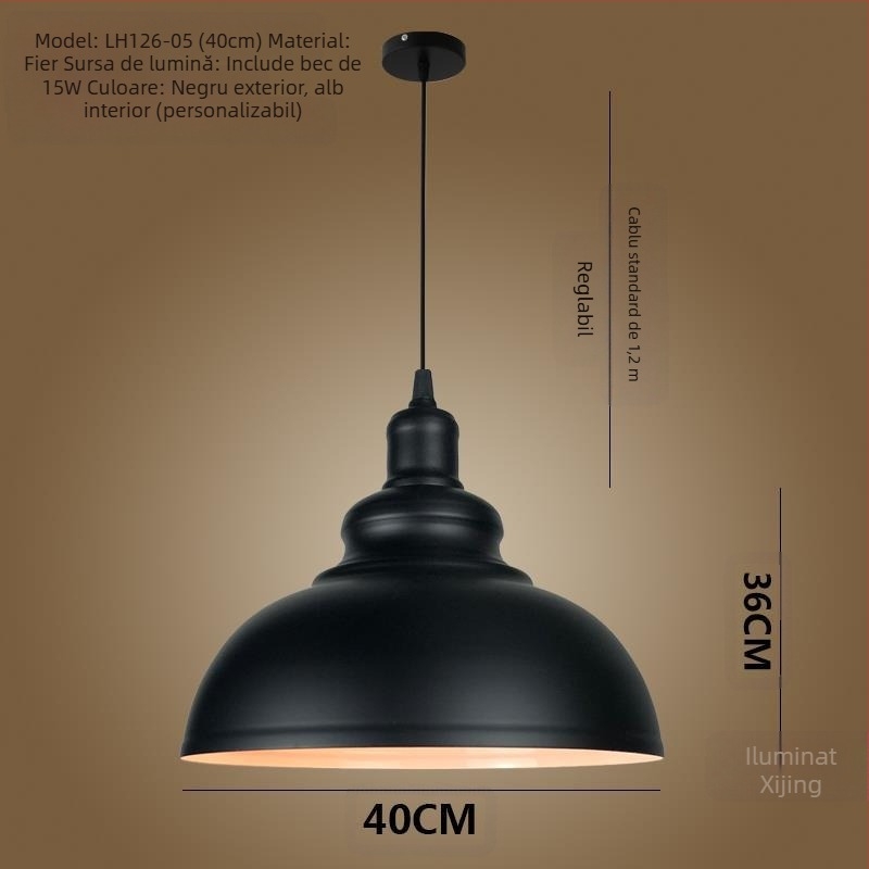 Candelabru din fontă cu LED, cu o singură gură de lumină, potrivit pentru coridor și restaurant