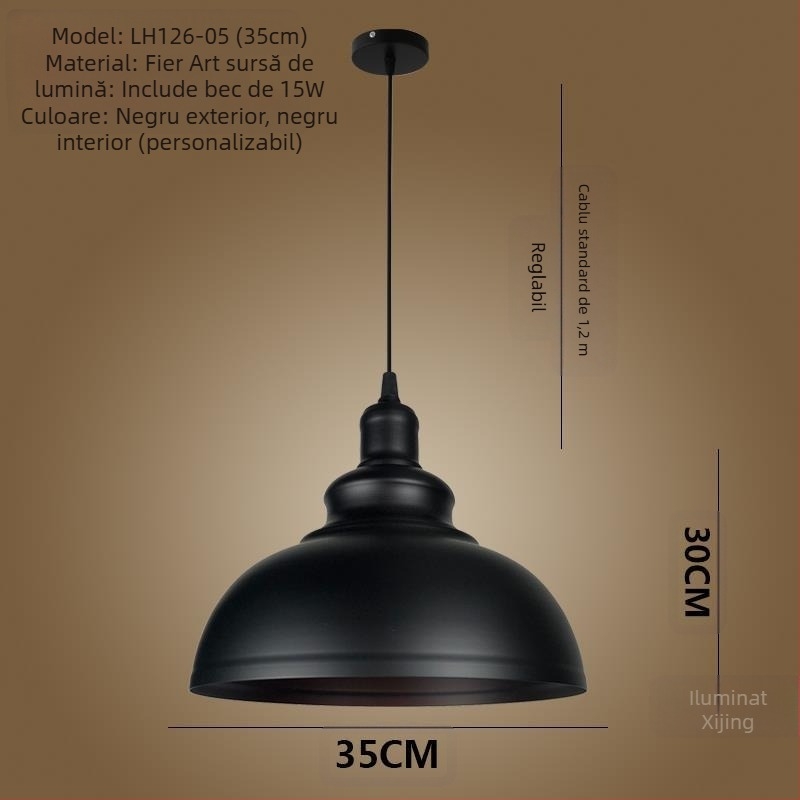 Candelabru din fontă cu LED, cu o singură gură de lumină, potrivit pentru coridor și restaurant