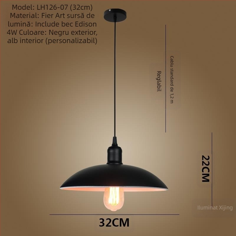 Candelabru din fontă cu LED, cu o singură gură de lumină, potrivit pentru coridor și restaurant