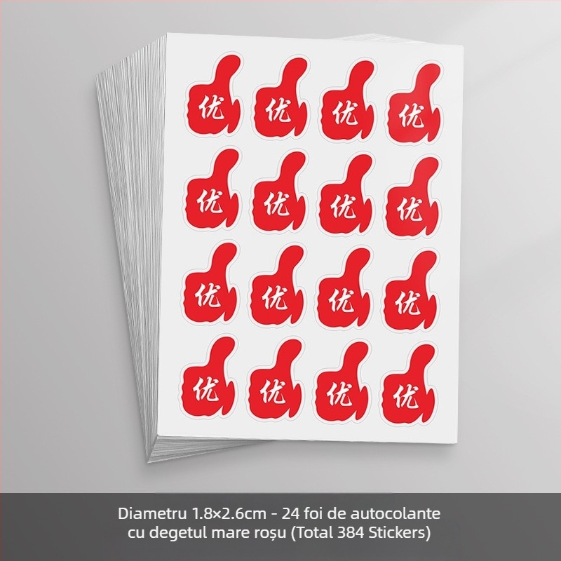 Autocolant mare, drăguț, cu față zâmbitoare de desen animat – autocolant decorativ, adeziv, pentru activități și recompense