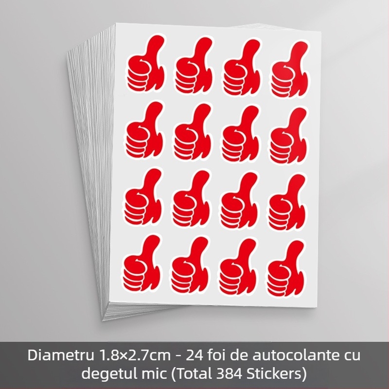 Autocolant mare, drăguț, cu față zâmbitoare de desen animat – autocolant decorativ, adeziv, pentru activități și recompense