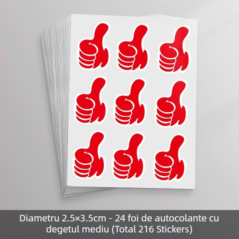 Autocolant mare, drăguț, cu față zâmbitoare de desen animat – autocolant decorativ, adeziv, pentru activități și recompense