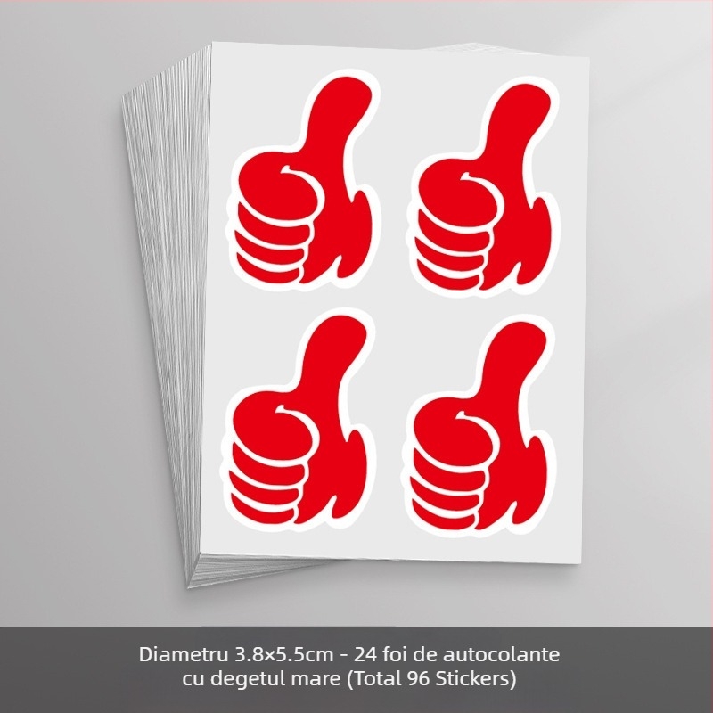 Autocolant mare, drăguț, cu față zâmbitoare de desen animat – autocolant decorativ, adeziv, pentru activități și recompense