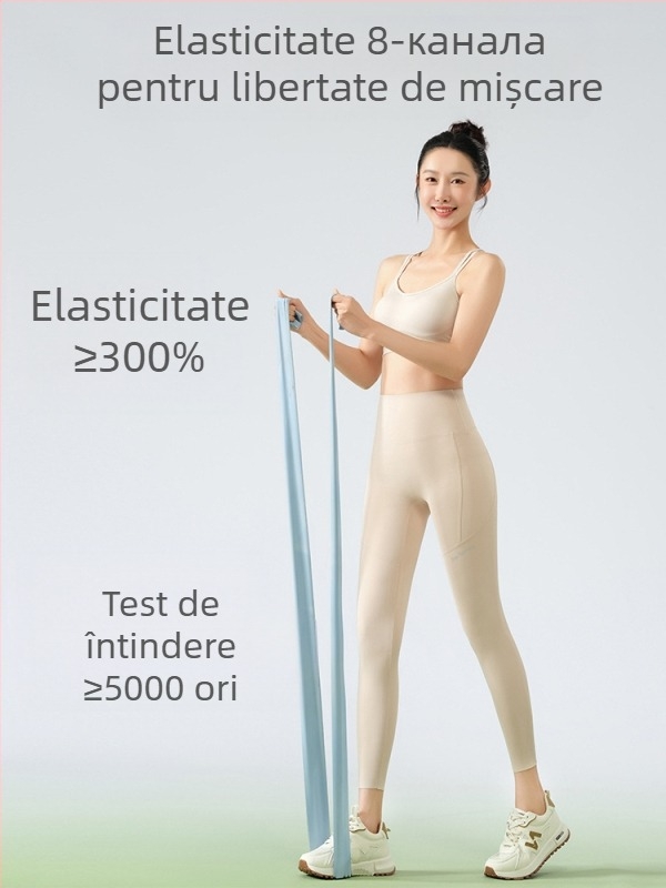 Pantaloni de yoga pentru femei cu buzunare, stil rechin, talie înaltă, ridică fesele, lungime scurtată, slim-fit