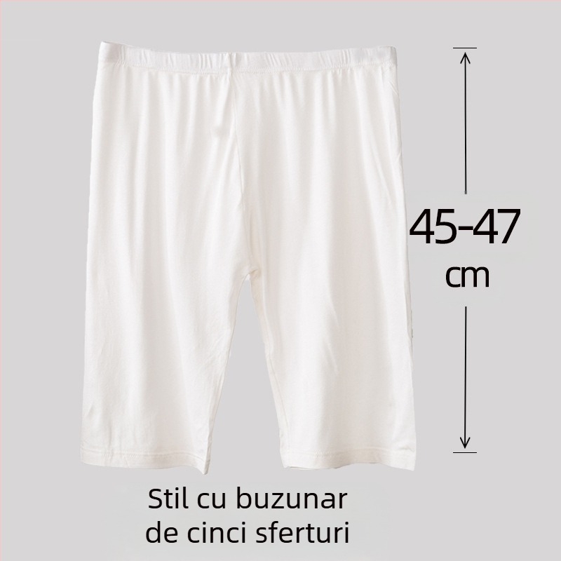 Șorturi de damă din viscoză cu dantelă, talie medie, căptușeală din bumbac, uscare rapidă