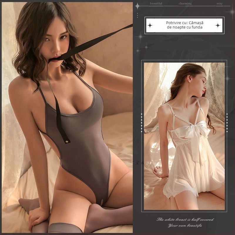 Body feminin cu deschidere în zona intimă, poliester, 90–95% poliester, stil rolu: marinar/iepuraș