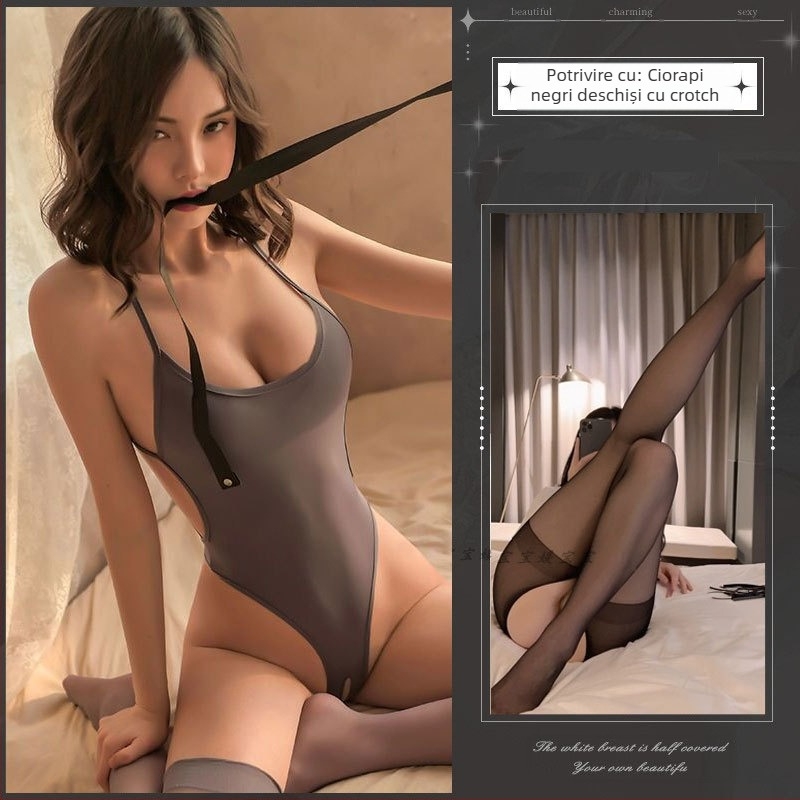 Body feminin cu deschidere în zona intimă, poliester, 90–95% poliester, stil rolu: marinar/iepuraș