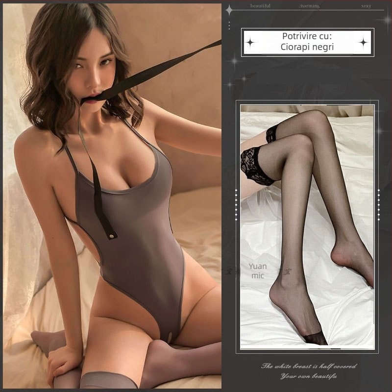 Body feminin cu deschidere în zona intimă, poliester, 90–95% poliester, stil rolu: marinar/iepuraș