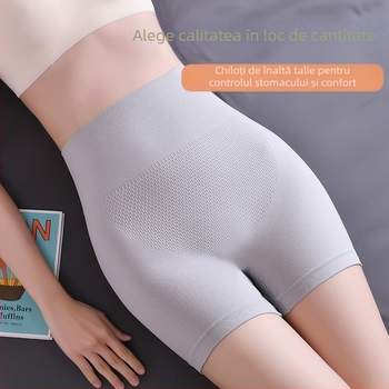 Boxeri fără cusături pentru femei, talie înaltă, design 3D honeycomb, material nylon, căptușeală din bumbac în zona inghinală, ridicare șolduri și modelare abdomenului