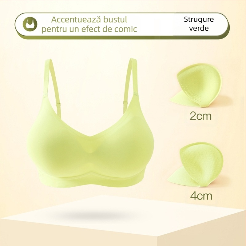 Sutien Push-Up fără fir — material nylon; căptușeală nylon; cupe subțiri turnate; bretele fixe duble; închidere la spate cu patru rânduri de cârlige