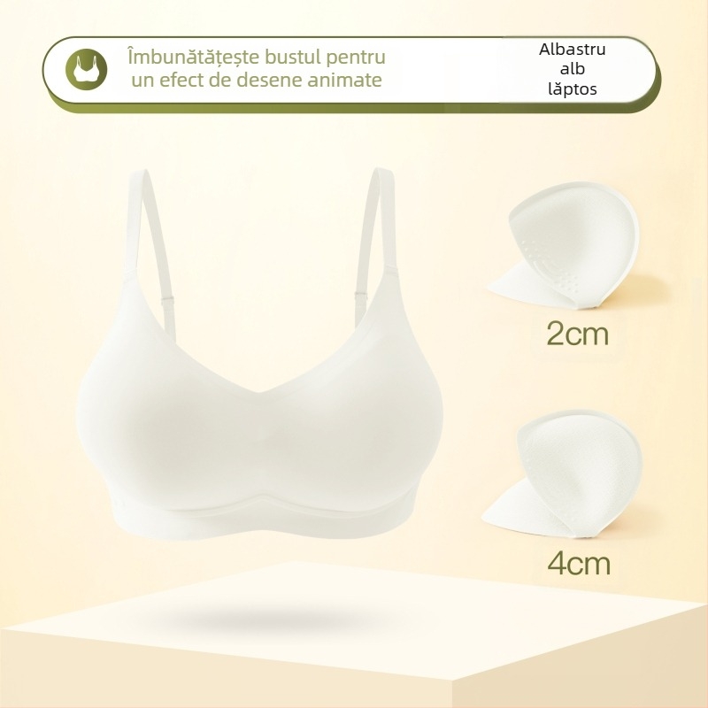 Sutien Push-Up fără fir — material nylon; căptușeală nylon; cupe subțiri turnate; bretele fixe duble; închidere la spate cu patru rânduri de cârlige