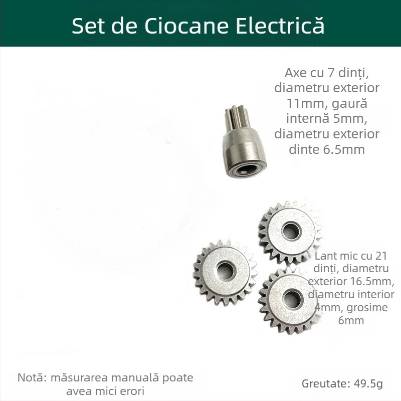 Kit cap pentru șurubelniță electrică Dayi 2106 fără perii — capac din plastic, inel din dinți și set de dinți