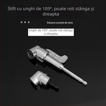 Articulația universală de 105° cu mâner pentru rotirea capului de șurubelniță — oțel rapid, BODUN Shield, gata pentru etichetare privată