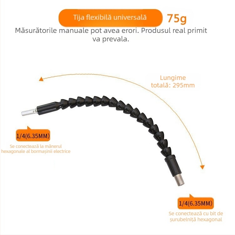 Articulația universală de 105° cu mâner pentru rotirea capului de șurubelniță — oțel rapid, BODUN Shield, gata pentru etichetare privată