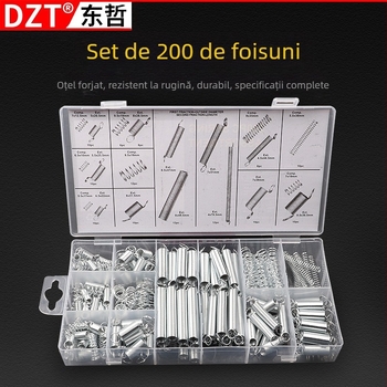 Set de arcuri cilindrice de compresie, 200 bucăți, pentru biciclete, lacăte, mașini, electronice și echipamente