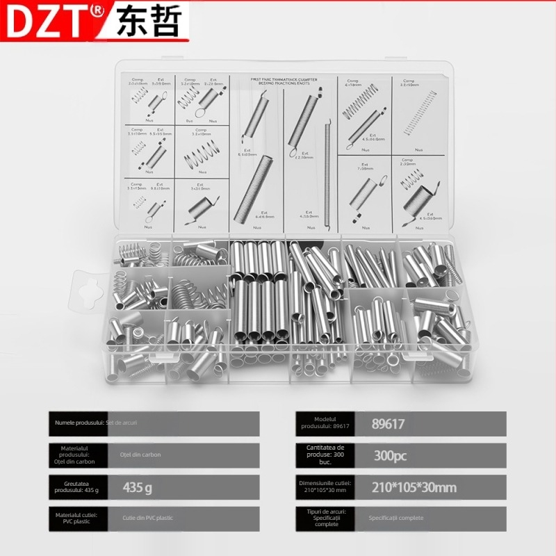 Set de arcuri cilindrice de compresie, 200 bucăți, pentru biciclete, lacăte, mașini, electronice și echipamente