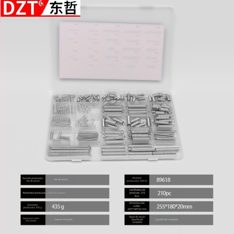 Set de arcuri cilindrice de compresie, 200 bucăți, pentru biciclete, lacăte, mașini, electronice și echipamente