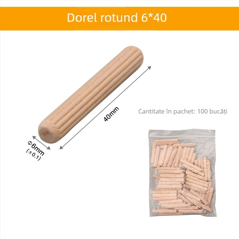 Tijă din lemn Lotus pentru mortise de la New Wu Tools, pentru 6-10, suport metric, 6-8-10