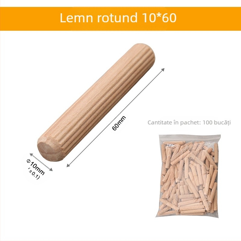 Tijă din lemn Lotus pentru mortise de la New Wu Tools, pentru 6-10, suport metric, 6-8-10