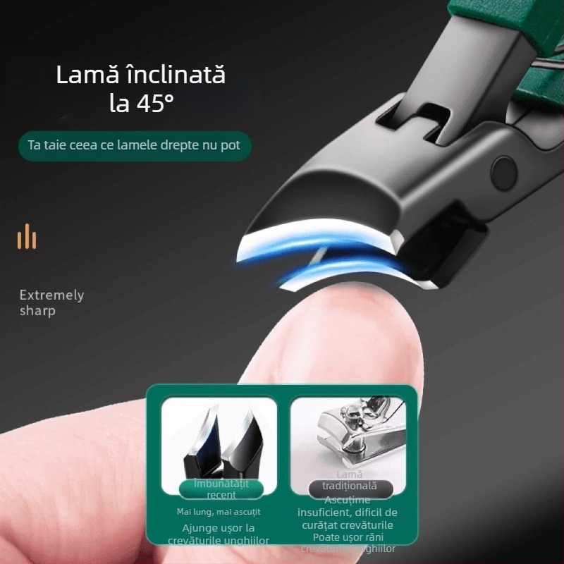 Clește de unghii – deschidere mare, gură înclinată, oțel inoxidabil, uz casnic, portabil