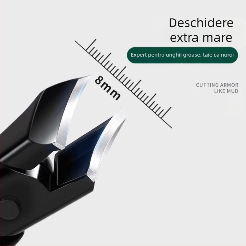 Clește de unghii – deschidere mare, gură înclinată, oțel inoxidabil, uz casnic, portabil