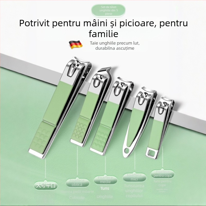 Set de manichiură cu husă cu fermoar, 35 piese, oțel inoxidabil, clește pentru caneluri de unghii, pense multifuncționale