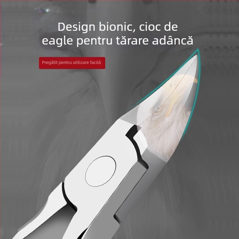 Clește pentru unghii din oțel inoxidabil, instrumente portabile pentru pedicură cu clește pentru șanțul unghiei și pense multifuncționale