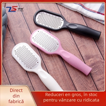 Instrument de pedicură din oțel inoxidabil și ABS, piatră de șlefuire rotundă, ambalaj 25 buc., marcă privată disponibilă