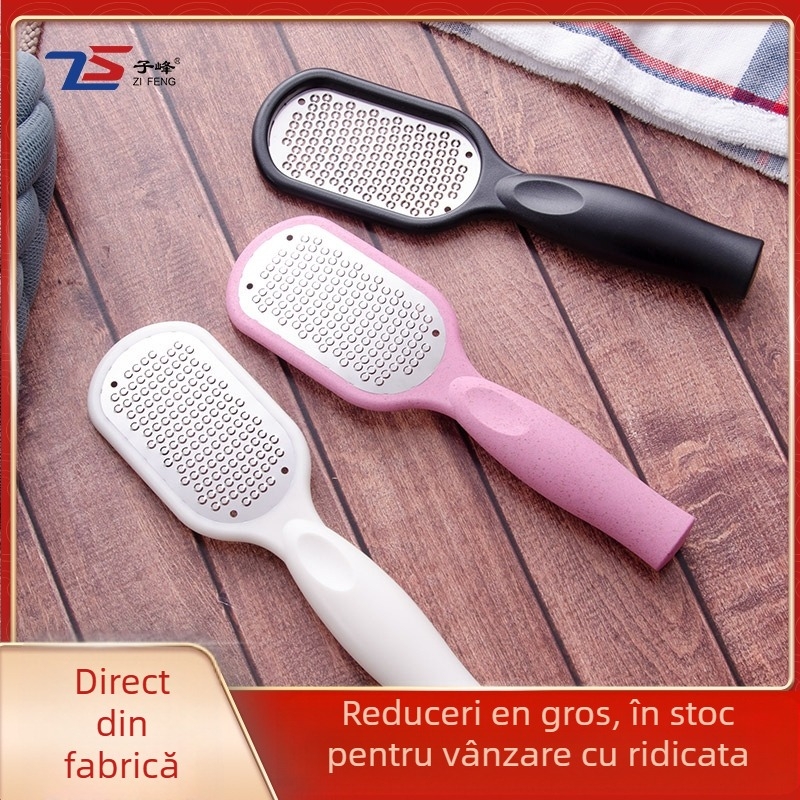 Instrument de pedicură din oțel inoxidabil și ABS, piatră de șlefuire rotundă, ambalaj 25 buc., marcă privată disponibilă