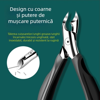 Set de unghii cu clește pentru caneluri și unealtă pentru unghia încarnată, oțel inoxidabil, portabil