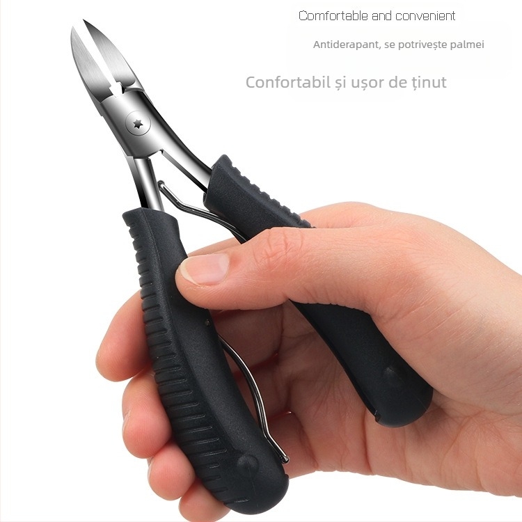 FMBC set îngrijire a unghiilor: clește pentru unghii și pensetă pentru cuticule, plastic + oțel inoxidabil, portabil, 70 g net, ambalaj 100 buc