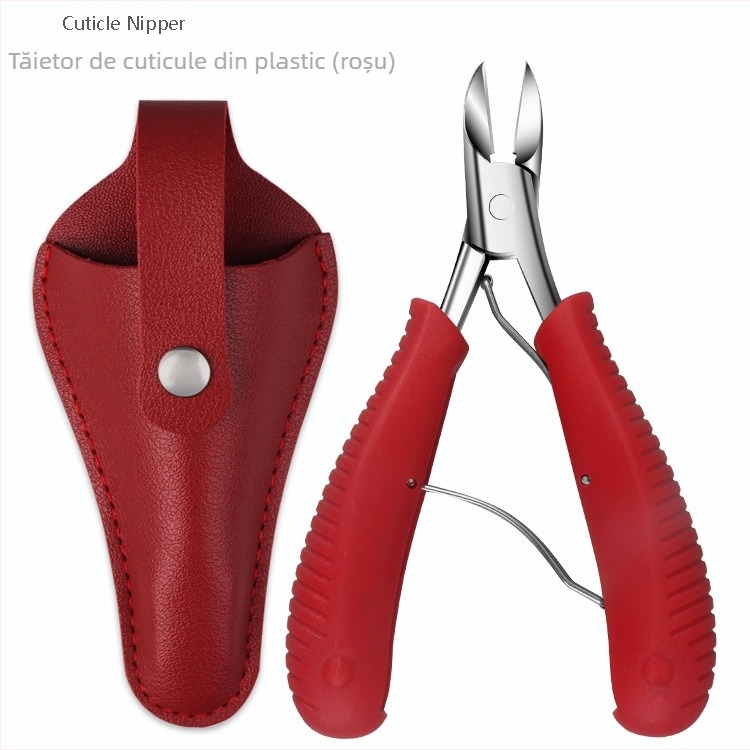 FMBC set îngrijire a unghiilor: clește pentru unghii și pensetă pentru cuticule, plastic + oțel inoxidabil, portabil, 70 g net, ambalaj 100 buc