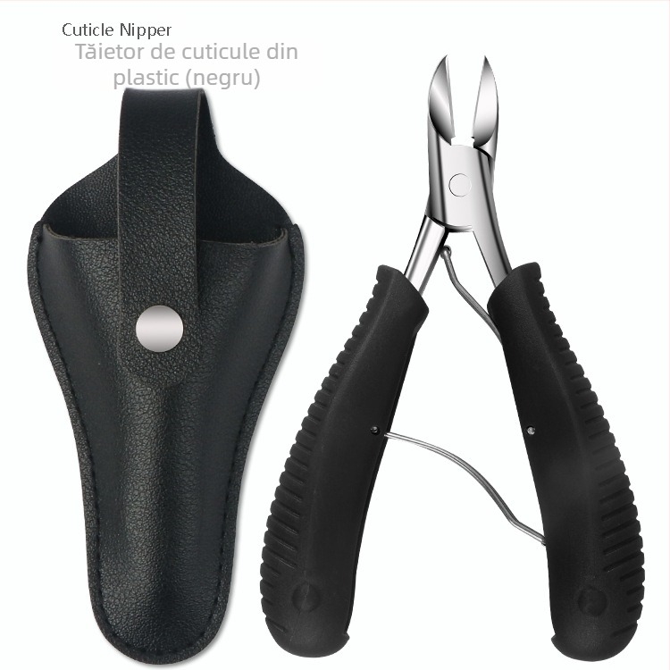 FMBC set îngrijire a unghiilor: clește pentru unghii și pensetă pentru cuticule, plastic + oțel inoxidabil, portabil, 70 g net, ambalaj 100 buc
